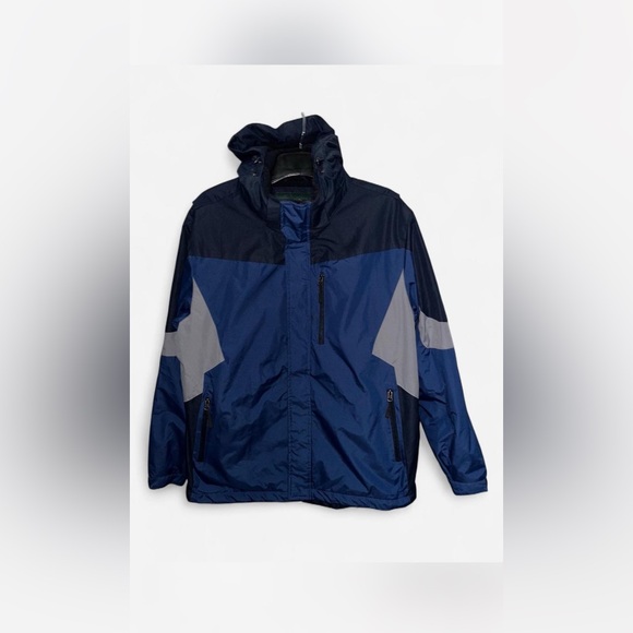 Men’s winter ski jacket coat by Outdoor Life Blue L EUC - Picture 1 of 8